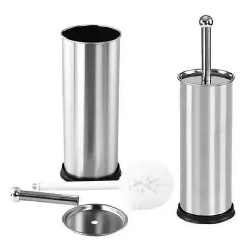 ESCOVA SANITARIA A37CM COM POTE E BASE INOX - CLINK